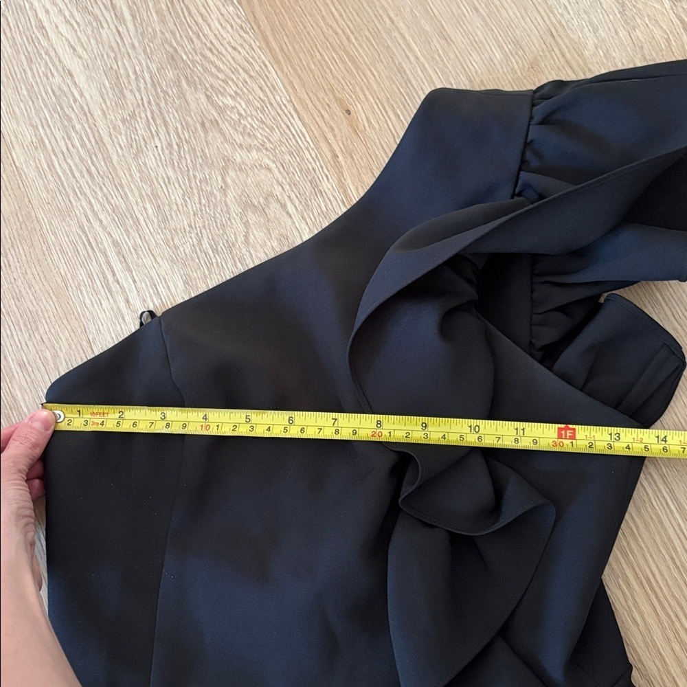 Jarlo Black Ruffled One-Shoulder Dress - Picture 5 of 5